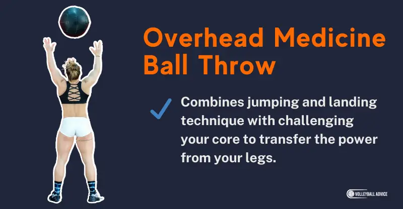overhead medicine ball throw ab exercises for volleyball players