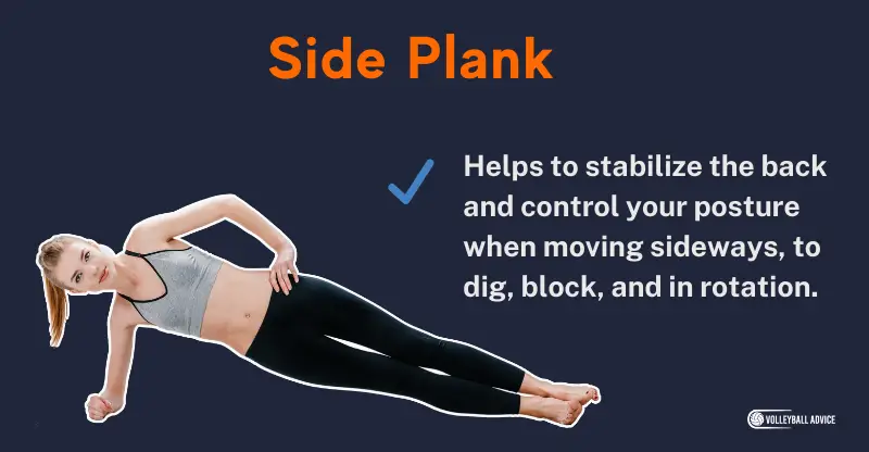 side plank ab exercises for volleyball players