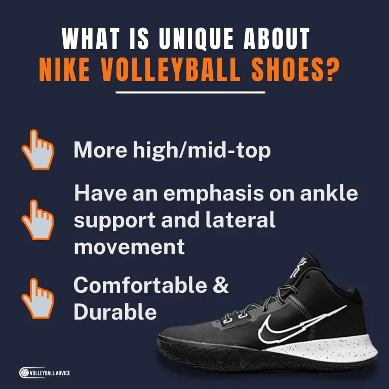What is unique about nike volleyball shoes?