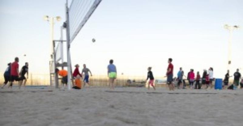 The Mark Omaha Volleyball Court With Lights In Omaha, Nebraska